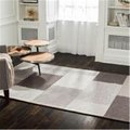 Workofart 5 x 8 ft Rhea Tiled Wool Blend Rug Brown WO1538597